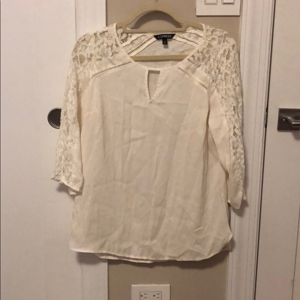White lacy blouse
